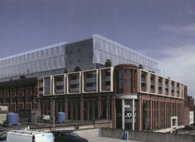 The proposed development atop Dublin's Jervis Centre.