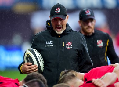 McFarland issues the orders as Ulster warm-up for a game with the Ospreys at the Liberty Stadium.