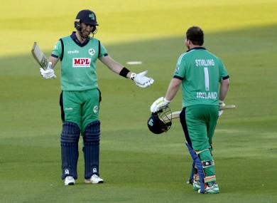 Ireland skipper Andrew Balbirnie and Paul Stirling (file photo).