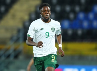 Jonathan Afolabi pictured during the Republic of Ireland U21 side's fixture against Italy in October.