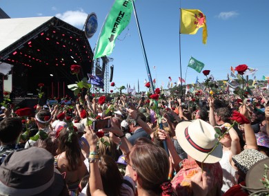 The crowd at the 2019 Glastonbury Festival