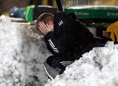 Snow joke: Lennon's side dropped more points.