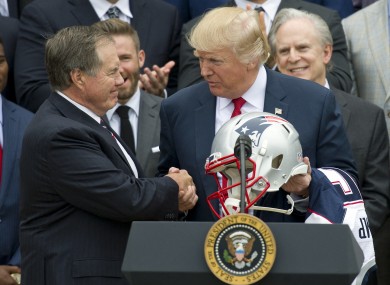 Bill Belichick and Donald Trump in 2017.