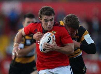 Scanlon in action for Munster against Wasps in a pre-season game in 2011.