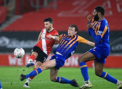 Shane Long in action for Southampton tonight.