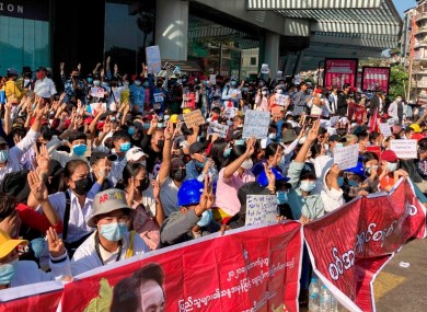 People have defied orders not to gather in protest