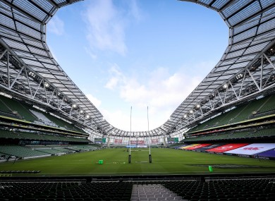 The Aviva Stadium in Dublin.