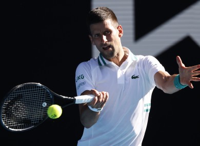 Novak Djokovic battled through in four sets.