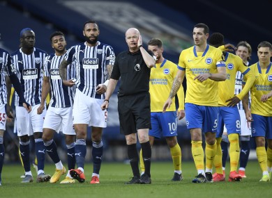 Referee Lee Mason was at the centre of the controversy in this afternoon's game.