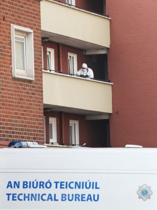 Members of the Technical Bureau at the scene in Bluebell.