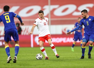 Robert Lewandowski in action against Andorra.