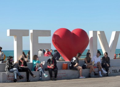 Israelis enjoy their outdoor time as restrictions are gradually lifted in Tel Aviv.