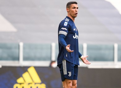 Cristiano Ronaldo during the game.