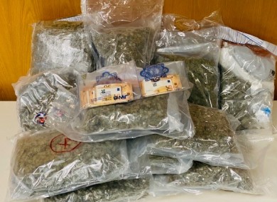 The suspected cannabis herb seized in Santry this evening.