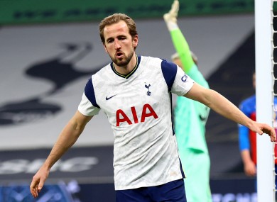 Harry Kane celebrates.