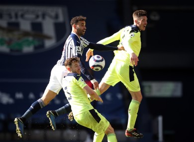 Action from the clash between West Brom and Newcastle United.