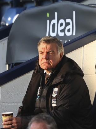 West Bromwich Albion's manager Sam Allardyce watches yesterday's game.