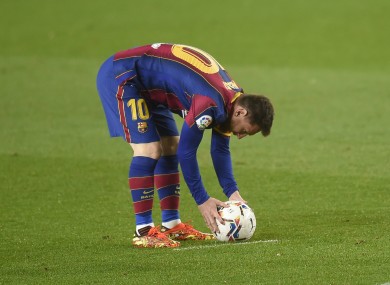 Lionel Messi of FC Barcelona.