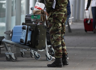 The Defence Forces are supporting the Department of Health in the mandatory quarantine system. File photo.