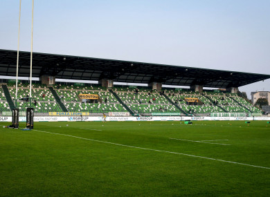 A general view of Stadio di Monigo.