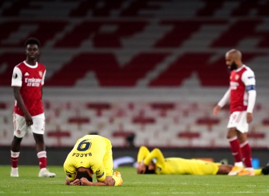 Scenes at the final whistle.