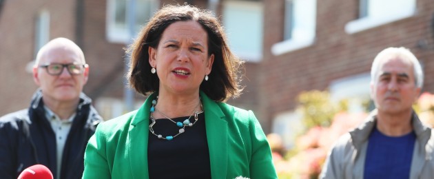 Sinn Féin leader Mary Lou McDonald speaks to the media in Ballymurphy, Belfast, after meeting with the families of people who were killed in the Ballymurphy massacre