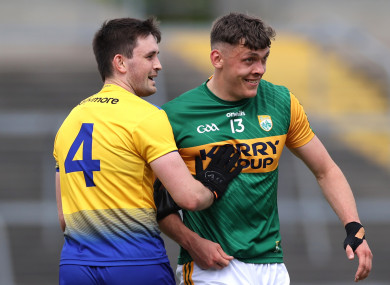Roscommon's Brian Stack and David Clifford of Kerry.