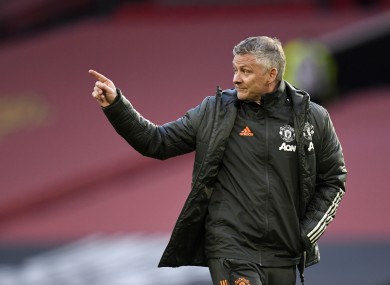 Manchester United's manager Ole Gunnar Solskjaer (file pic).