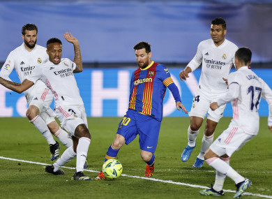 Lionel Messi in action for Barcelona against Real Madrid recently.