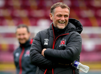 Jim Magilton pictured at Richmond Park yesterday.
