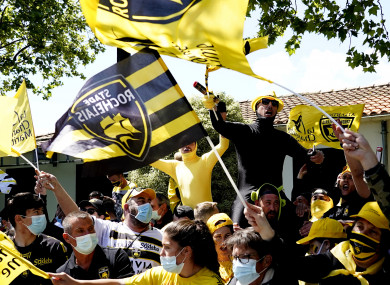 La Rochelle's supporters before the semi-final win over Leinster.