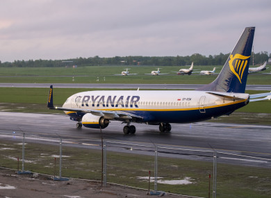 The Ryanair plane carrying Belarus opposition figure Raman Pratasevich which was traveling from Athens to Vilnius and was diverted to Minsk after a bomb threat.