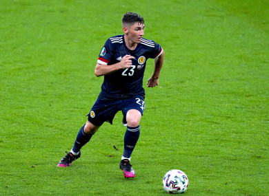 Scotland's Billy Gilmour in action against England.