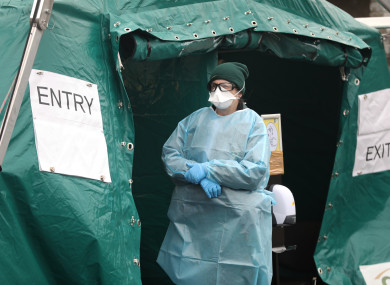 File photo of a Covid testing centre.