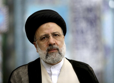Ebrahim Raisi, a candidate in Iran's presidential elections, casts his vote at a polling station in Tehran, Iran.