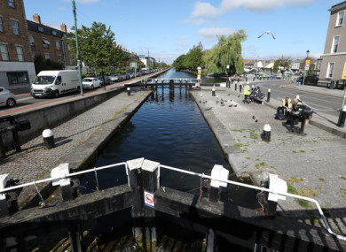 Portobello Plaza in Dublin, which was closed for several weekends to prevent gatherings