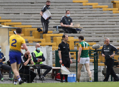 Tadhg Morley was sent-off last week.