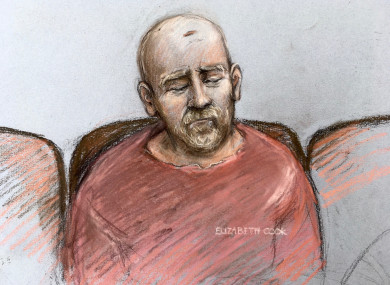 Court artist sketch of Wayne Couzens