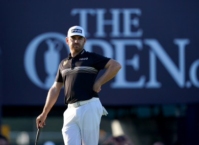 South Africa's Louis Oosthuizen on the 18th green during day two of The Open at The Royal St George's Golf Club.