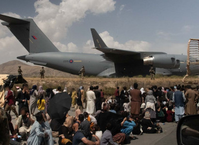 Kabul airport.