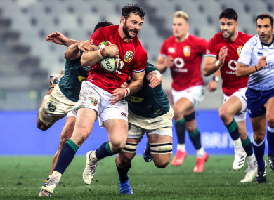 Henshaw makes a linebreak against the Boks.