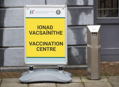 A vaccine centre in Portlaoise
