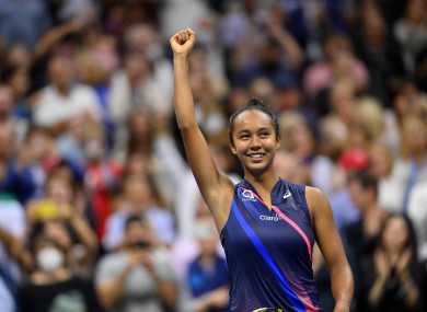 Leylah Fernandez pictured at the US Open.