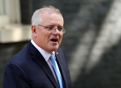 Scott Morrison on a trip to London in June.