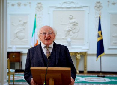 President Michael D Higgins.