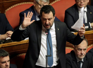 Former Italian interior minister Matteo Salvini.