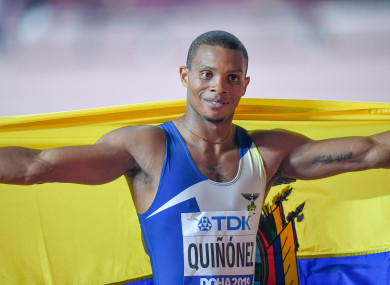Alex Quinonez at the IAAF World Athletics Championships in Doha, 2019