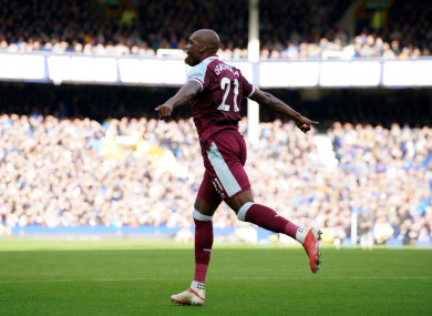 Angelo Ogbonna celebrates his goal.