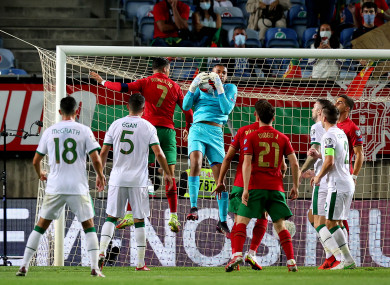 A general view of September's Ireland-Portugal clash at Estadio Algarve.