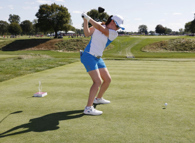 Leona Maguire in action at the Solheim Cup recently.